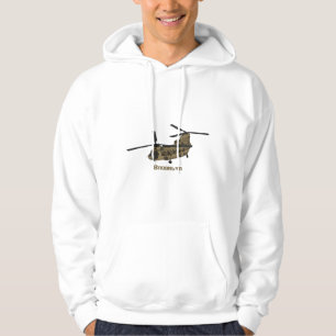 Veste À Capuche illustration d'hélicoptère militaire Chinook