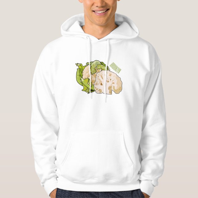 Veste À Capuche Illustration du chou-fleur (Devant)