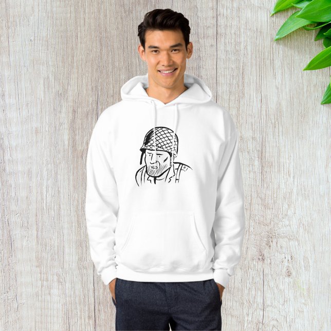 Veste À Capuche Illustration du soldat américain (Créateur téléchargé)