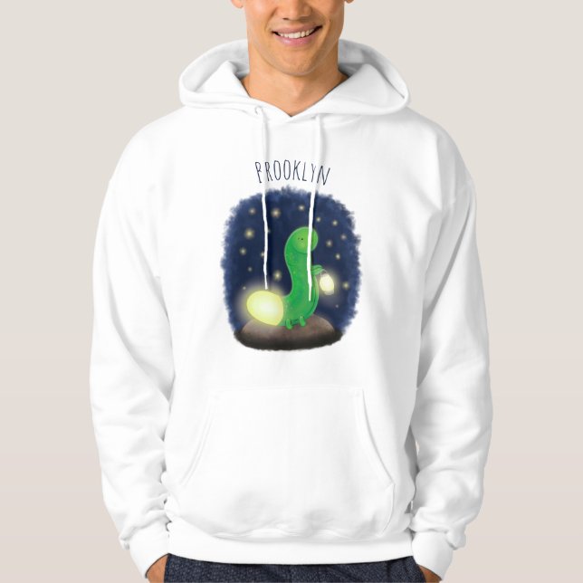 Veste À Capuche Illustration du ver vert mou (Devant)