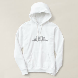 Veste À Capuche Illustration minimaliste de l'horizon de la ville