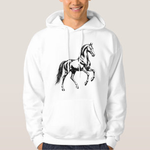 Veste À Capuche Illustration stylisée d'un élégant cheval Akhal-Te