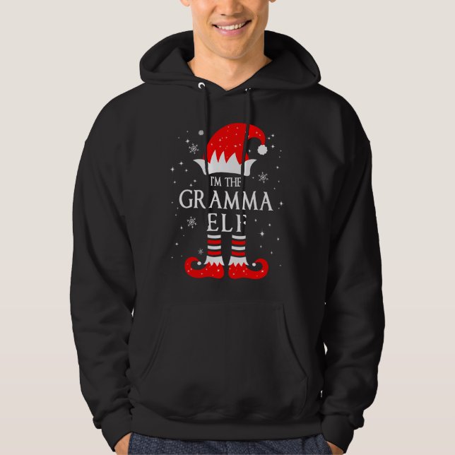 Veste À Capuche I'm The Gramma Elf Matching Funny Christmas Family (Devant)