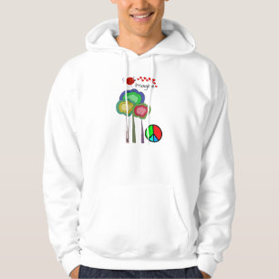 Veste À Capuche Imaginez Artsy Peace Oiseaux et arbres