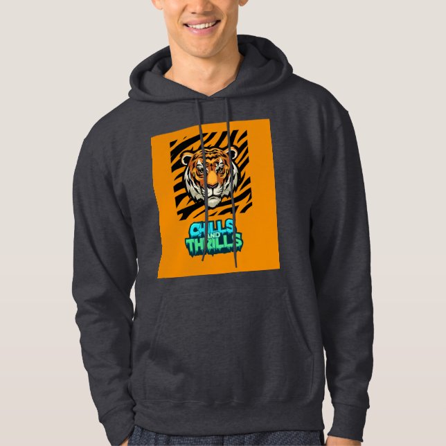 Veste À Capuche Impression de la conception du tigre (Devant)