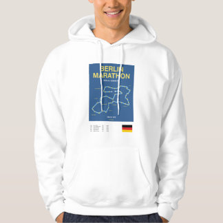 Veste À Capuche Impression de ligne minimaliste du marathon de Bos