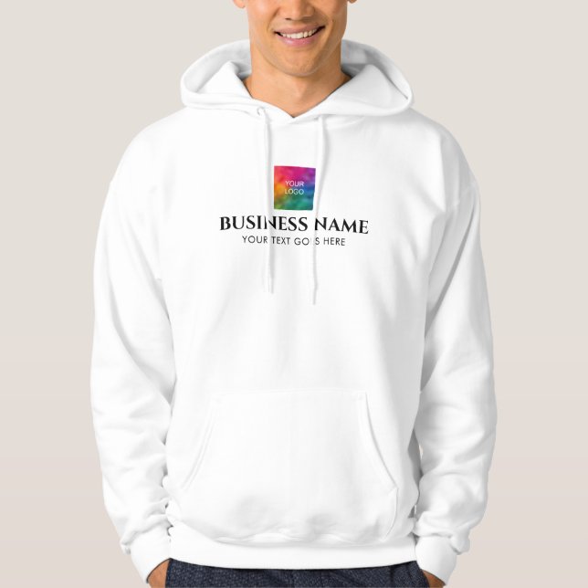 Veste À Capuche Impression recto verso Société Logo Mens Personnal (Devant)