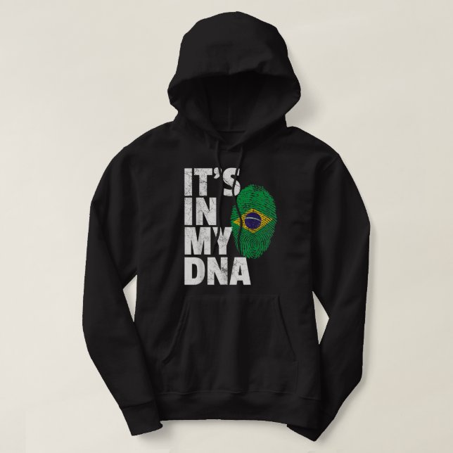 Veste À Capuche In My ADN Brazil Brazilian Flag Pride Men Wom (Design devant)