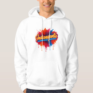 Veste À Capuche Indianapolis Neon Retro Paint Splash coloré