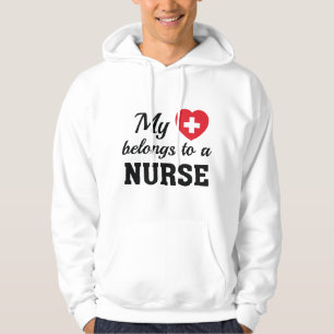 Veste À Capuche Infirmière Coeur Appartient