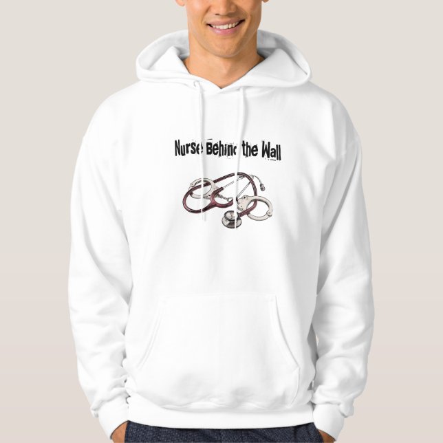 Veste À Capuche Infirmière derrière le sweatshirt de mur (Devant)