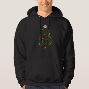 Veste À Capuche Infirmière Noël Arbre Rn Lpn Scrub Casquette Steth