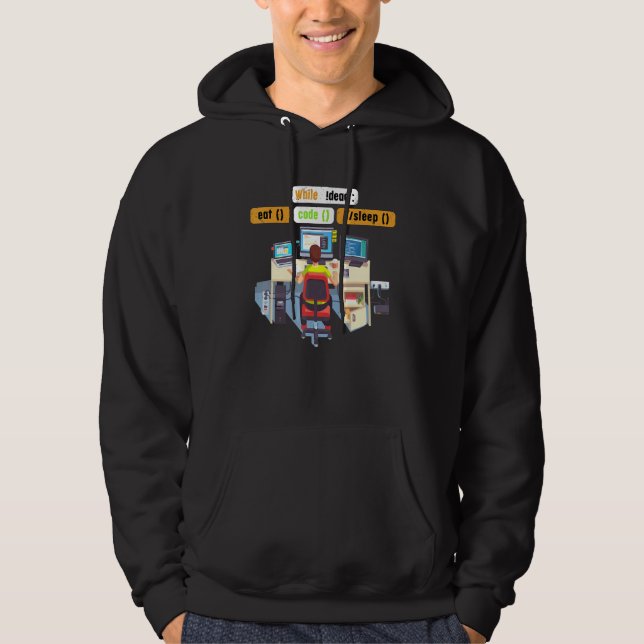 Veste À Capuche Informatique Python Codeur Manger Code Dormir Humo (Devant)