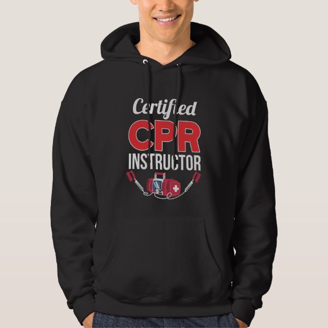 Veste À Capuche Instructeur agréé de RCR Travailleur Médicale Funn (Devant)