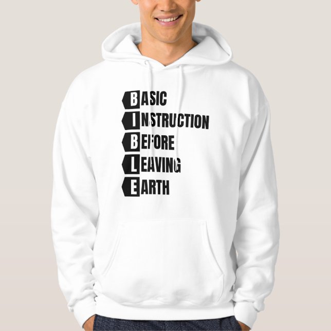 Veste À Capuche Instruction de base avant de quitter la Terre BIBL (Devant)