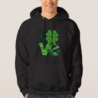 Veste À Capuche Irish Love St. Patrick's Day Shamrock Green Plaid