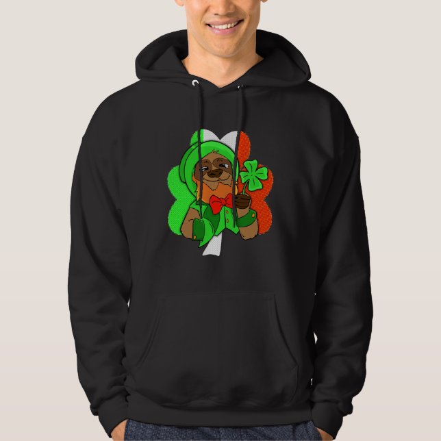 Veste À Capuche Irlande Leprechauns Sloth (Devant)