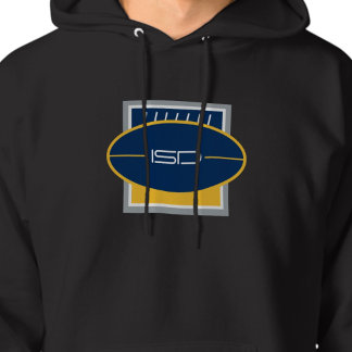 Veste À Capuche ISD End Zone Bleu Or Gris Football Rétro
