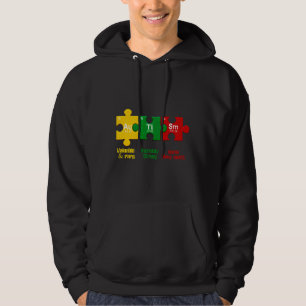 Veste À Capuche Ism Puzzle Chimie Temps Tableau Éléments Autisme A