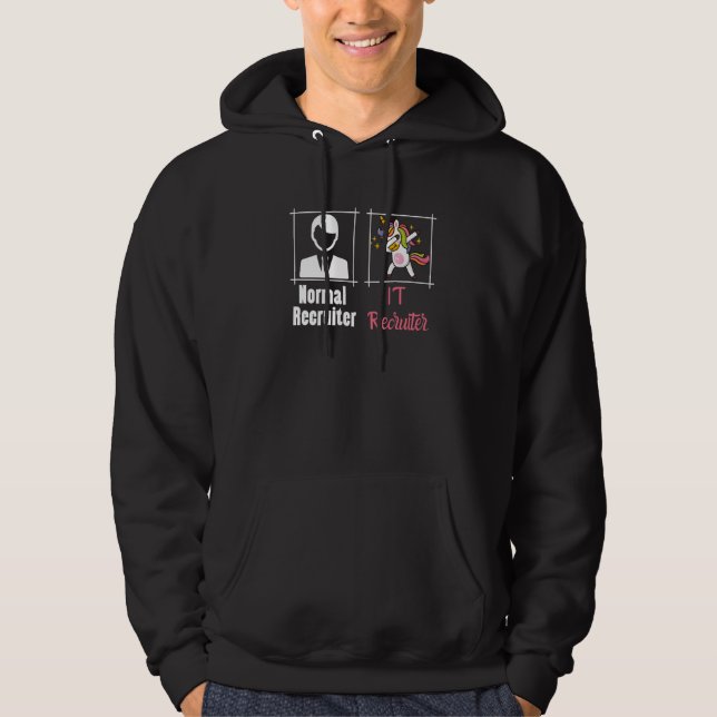 Veste À Capuche IT Recruiter  Tech Recruiting Dancing Unicorn (Devant)