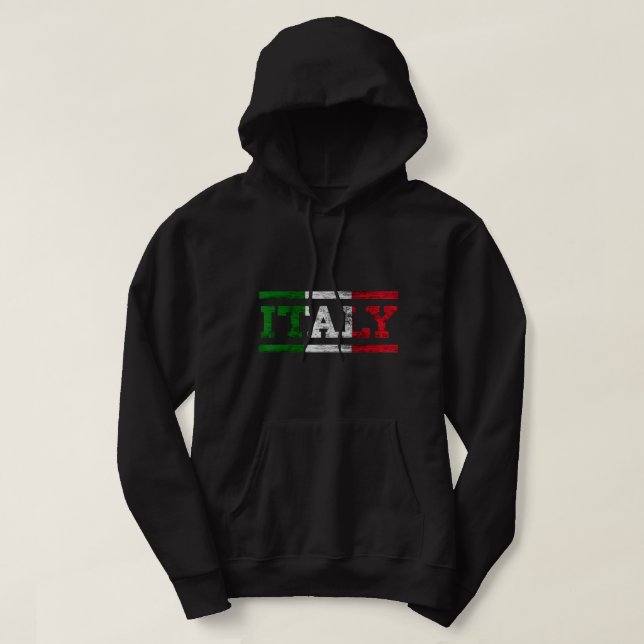 Veste À Capuche Italie Voyage Italie Drapeau Italia Italiano Pride (Design devant)