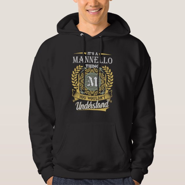 Veste À Capuche It's A Mannello Thing You Couldn't Understand (Devant)