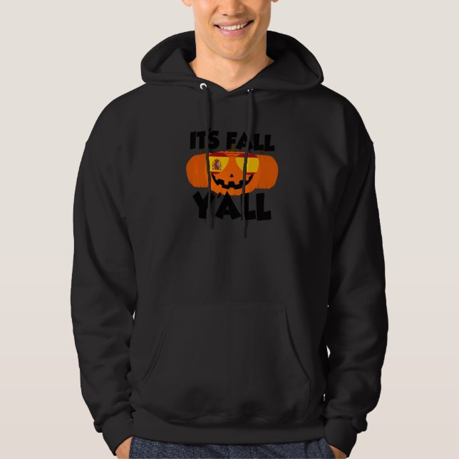 Veste À Capuche It's Fall Y'all Thanksgiving Pumpkin Spain Glasses (Devant)