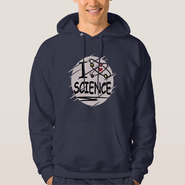 Veste À Capuche J'adore les sciences (Devant)