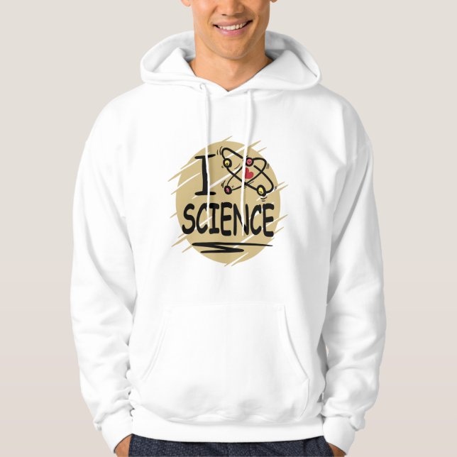 Veste À Capuche J'adore les sciences (Devant)