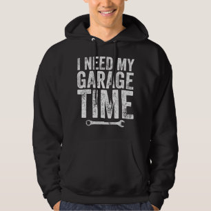 Veste À Capuche J'Ai Besoin De Mon Temps Garage - Mécanique Drôle