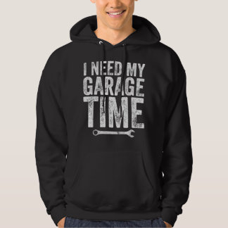 Veste À Capuche J'Ai Besoin De Mon Temps Garage - Mécanique Drôle