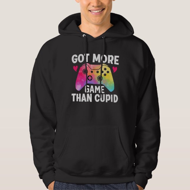 Veste À Capuche J'Ai Plus De Jeu Que Cupid Valentine Video Jeu (Devant)