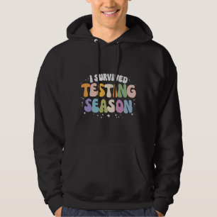 Veste À Capuche J'ai survécu à la saison des tests Humour scolaire