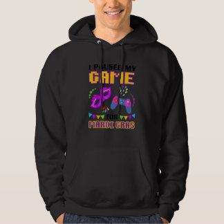 Veste À Capuche J'Ai Suspendu Mon Jeu Pour Mardi Gras Gamer Funny