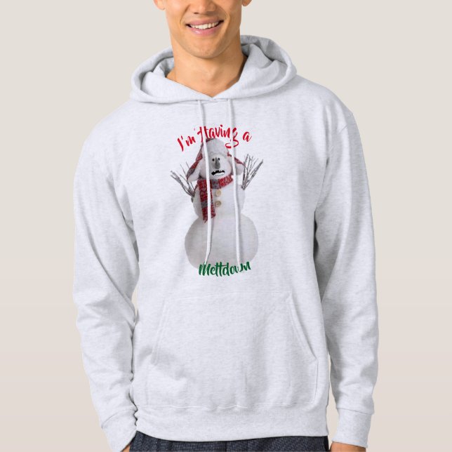 Veste À Capuche j'ai une chaleur drôle de Noël de bonhomme de (Devant)