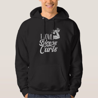 Veste À Capuche J'aime Biceps Curls Muscle Sayings Curl
