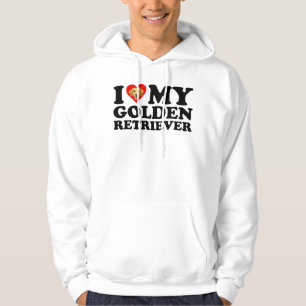 Veste À Capuche J'aime (Cœur) Mon Golden Retriever
