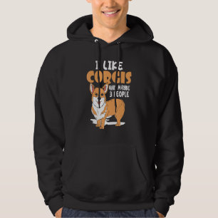 Veste À Capuche J'Aime Corgis Et Peut-Être 3 Personnes Propriétair