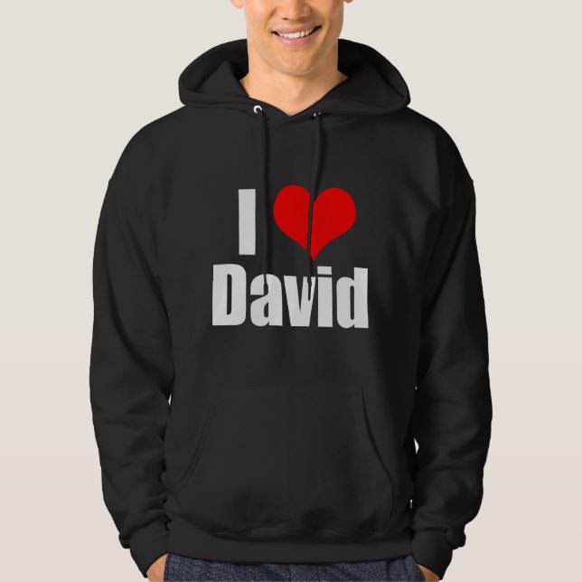 Veste À Capuche J'aime David (Devant)
