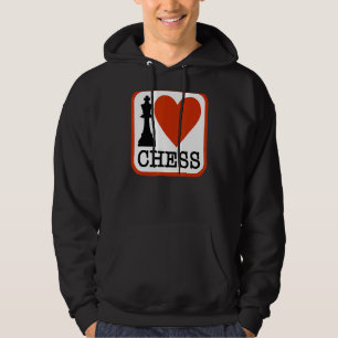 Veste À Capuche J'Aime Échecs Queen Échecs I Heart Échecs Love Éch