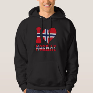 Veste À Capuche J'Aime La Norvège Fière D'Être Un Cool Norvégien D