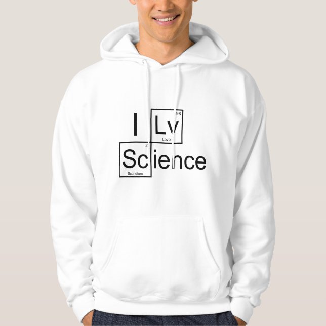 Veste À Capuche J'aime la science (Devant)