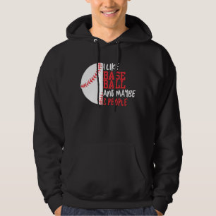 Veste À Capuche J'Aime Le Baseball Et Peut-Être 3 Personnes Hommes