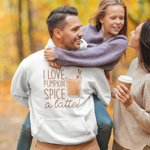Veste À Capuche J'Aime Le Citrouille Épice Un Latte