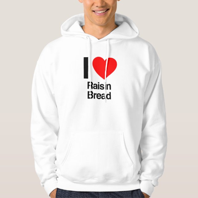 Veste À Capuche j'aime le pain raisin (Devant)