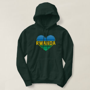 Veste À Capuche J'aime le Rwanda, le coeur rwandais rwandais