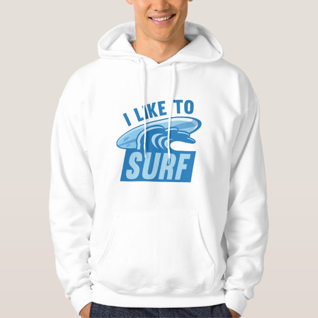Veste À Capuche J'Aime Le Surf (Devant)