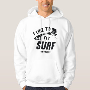 Veste À Capuche J'Aime Le Surf D'Internet
