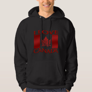 Veste À Capuche J'aime le sweatshirt du Canada de souvenir de