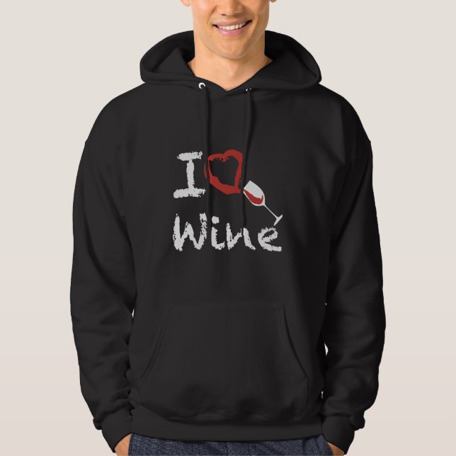 Veste À Capuche J'Aime Le Vin (Devant)